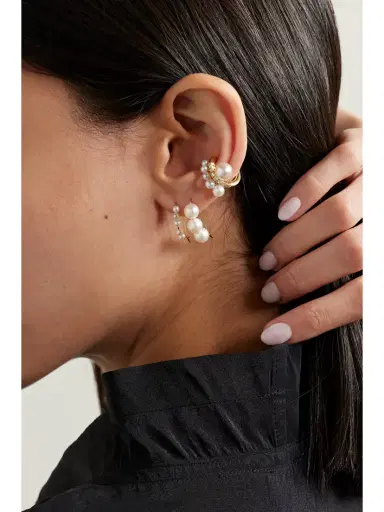 Mizuki 14-karat Gold Pearl Earrings | Thumbnail 2 Mizuki 14-karat Gold Pearl Earrings | Thumbnail 2