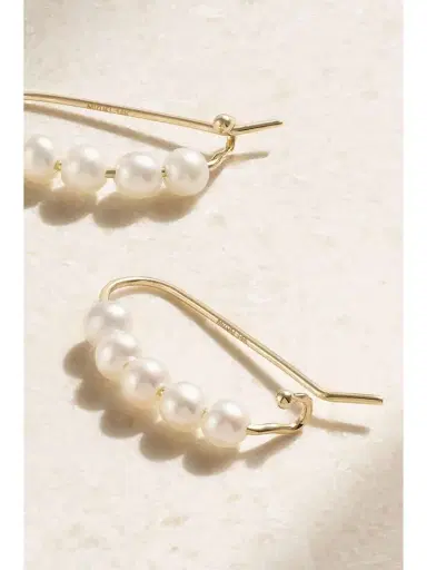 Mizuki 14-karat Gold Pearl Earrings | Thumbnail 3 Mizuki 14-karat Gold Pearl Earrings | Thumbnail 3
