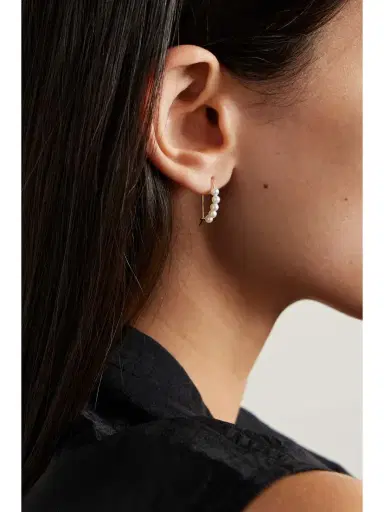 Mizuki 14-karat Gold Pearl Earrings | Thumbnail 4 Mizuki 14-karat Gold Pearl Earrings | Thumbnail 4