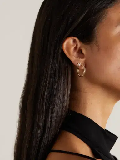 David Yurman Infinity 18-karat Gold Diamond Earrings | Thumbnail 2 David Yurman Infinity 18-karat Gold Diamond Earrings | Thumbnail 2
