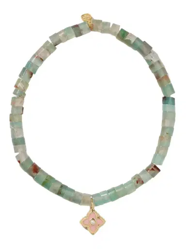 Sydney Evan Moroccan Flower 14-karat Gold, Aquaprase, Enamel And Pearl Bracelet | Thumbnail 1 Sydney Evan Moroccan Flower 14-karat Gold, Aquaprase, Enamel And Pearl Bracelet | Thumbnail 1