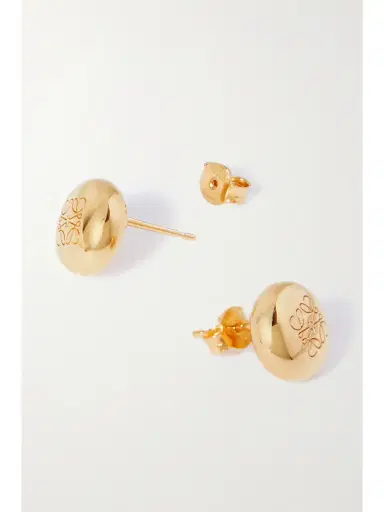 Loewe Anagram Pebble Gold-plated Earrings | Thumbnail 3 Loewe Anagram Pebble Gold-plated Earrings | Thumbnail 3