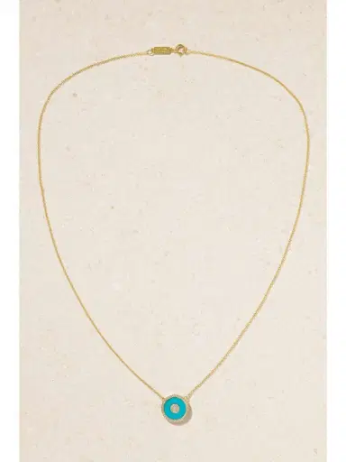 Jennifer Meyer Mini Evil Eye 18-karat Gold, Turquoise And Diamond Necklace | Thumbnail 4 Jennifer Meyer Mini Evil Eye 18-karat Gold, Turquoise And Diamond Necklace | Thumbnail 4