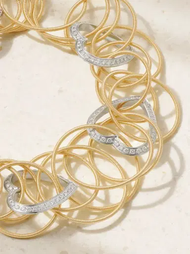Buccellati Hawaii 18-karat Yellow And White Gold Diamond Bracelet | Thumbnail 4 Buccellati Hawaii 18-karat Yellow And White Gold Diamond Bracelet | Thumbnail 4