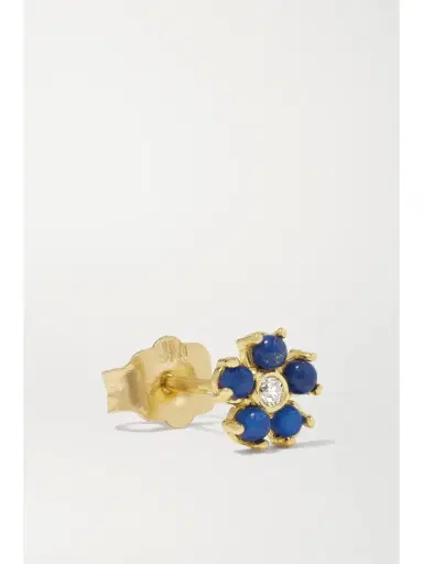 Jennifer Meyer 18-karat Gold, Lapis Lazuli And Diamond Earrings | Thumbnail 3 Jennifer Meyer 18-karat Gold, Lapis Lazuli And Diamond Earrings | Thumbnail 3