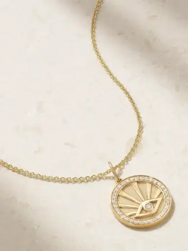 Sydney Evan Evil Eye 14-karat Gold Diamond Necklace | Thumbnail 1 Sydney Evan Evil Eye 14-karat Gold Diamond Necklace | Thumbnail 1