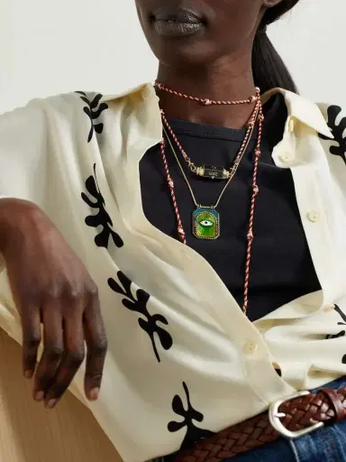 Marie Lichtenberg Love Is Blind Locket 18-karat Gold Multi-stone Necklace | Thumbnail 5 Marie Lichtenberg Love Is Blind Locket 18-karat Gold Multi-stone Necklace | Thumbnail 5