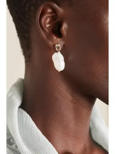 Mateo 14-karat Gold, Pearl And Amethyst Earrings | Thumbnail 2 Mateo 14-karat Gold, Pearl And Amethyst Earrings | Thumbnail 2