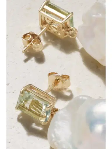 Mateo 14-karat Gold, Pearl And Amethyst Earrings | Thumbnail 3 Mateo 14-karat Gold, Pearl And Amethyst Earrings | Thumbnail 3