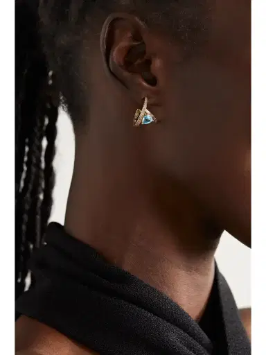 Mateo 14-karat Gold, Topaz And Diamond Earrings | Thumbnail 2 Mateo 14-karat Gold, Topaz And Diamond Earrings | Thumbnail 2
