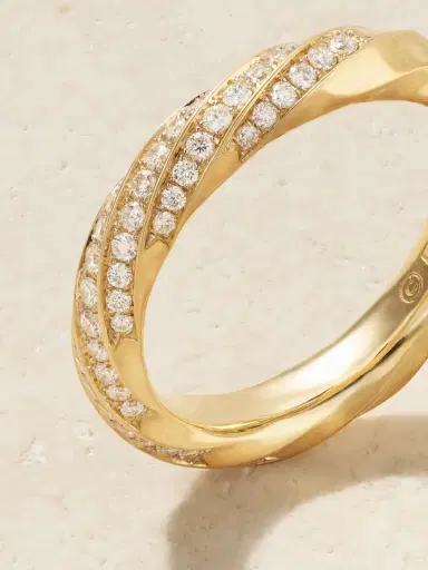 David Yurman + Net Sustain Cable 18-karat Recycled Gold Diamond Ring | Thumbnail 4 David Yurman + Net Sustain Cable 18-karat Recycled Gold Diamond Ring | Thumbnail 4