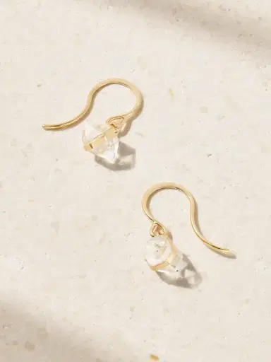 Melissa Joy Manning 14-karat Recycled Gold Herkimer Diamond Earrings | Thumbnail 1 Melissa Joy Manning 14-karat Recycled Gold Herkimer Diamond Earrings | Thumbnail 1