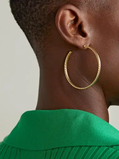David Yurman Cable Spira 18-karat Gold Hoop Earrings | Thumbnail 2 David Yurman Cable Spira 18-karat Gold Hoop Earrings | Thumbnail 2