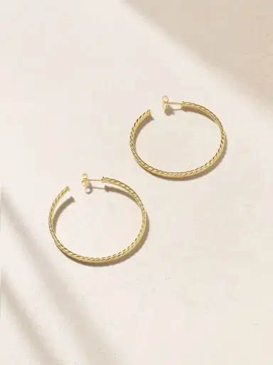 David Yurman Cable Spira 18-karat Gold Hoop Earrings | Thumbnail 1 David Yurman Cable Spira 18-karat Gold Hoop Earrings | Thumbnail 1
