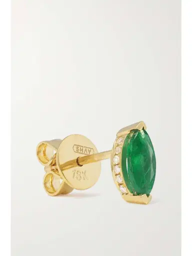 SHAY 18-karat Gold, Emerald And Diamond Earrings | Thumbnail 3 SHAY 18-karat Gold, Emerald And Diamond Earrings | Thumbnail 3