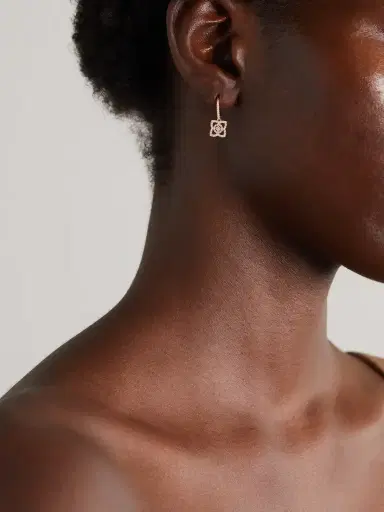 De Beers London Lotus By De Beers 18-karat Rose Gold Diamond Hoop Earrings | Thumbnail 2 De Beers London Lotus By De Beers 18-karat Rose Gold Diamond Hoop Earrings | Thumbnail 2