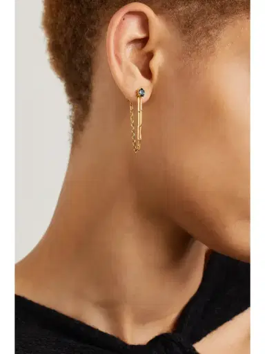 Yvonne Léon 18-karat Gold Sapphire Single Earring | Thumbnail 2 Yvonne Léon 18-karat Gold Sapphire Single Earring | Thumbnail 2