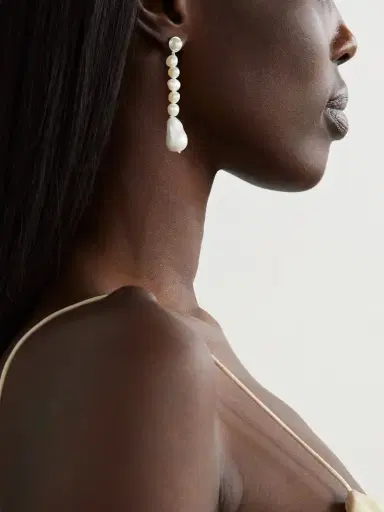 AGMES Emmanuel Recycled Silver Pearl Earrings | Thumbnail 2 AGMES Emmanuel Recycled Silver Pearl Earrings | Thumbnail 2