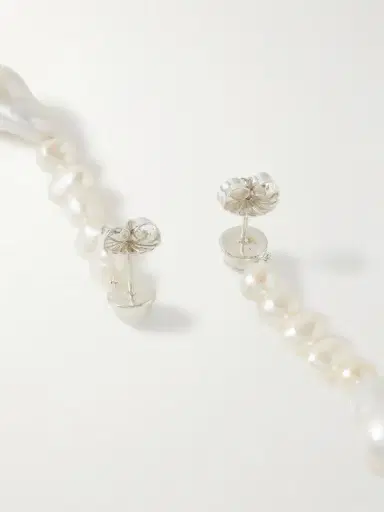 AGMES Emmanuel Recycled Silver Pearl Earrings | Thumbnail 3 AGMES Emmanuel Recycled Silver Pearl Earrings | Thumbnail 3