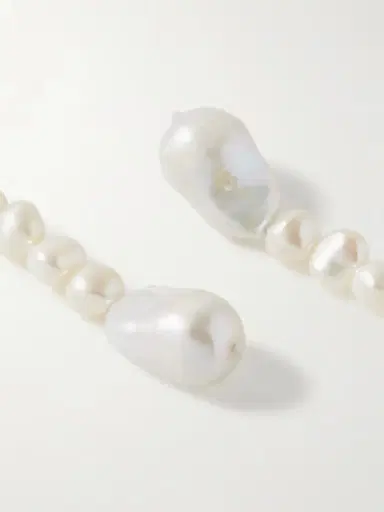 AGMES Emmanuel Recycled Silver Pearl Earrings | Thumbnail 4 AGMES Emmanuel Recycled Silver Pearl Earrings | Thumbnail 4