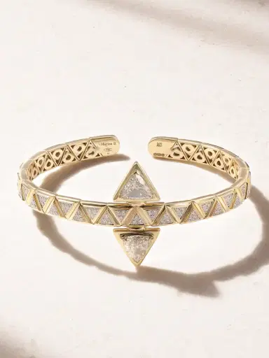 Marina B Triangoli Doppia Freccia 18-karat Gold Diamond Bangle | Thumbnail 1 Marina B Triangoli Doppia Freccia 18-karat Gold Diamond Bangle | Thumbnail 1