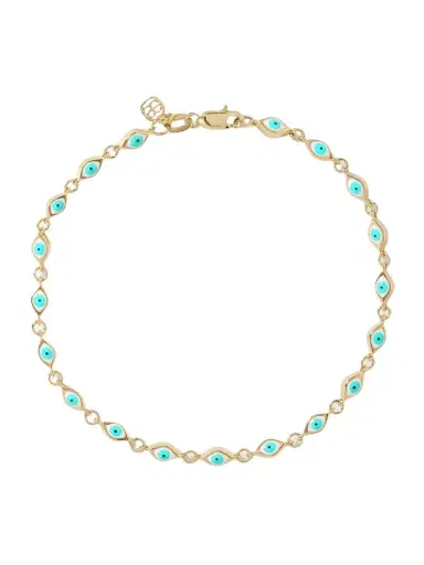 Sydney Evan Mini Evil Eye 14-karat Gold And Enamel Bracelet | Thumbnail 1 Sydney Evan Mini Evil Eye 14-karat Gold And Enamel Bracelet | Thumbnail 1