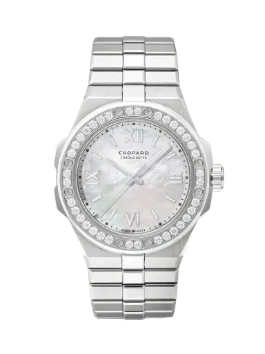 Chopard Alpine Eagle Automatic Small Stainless Steel, Mother-of-pearl And Diamond Watch | Thumbnail 1 Chopard Alpine Eagle Automatic Small Stainless Steel, Mother-of-pearl And Diamond Watch | Thumbnail 1