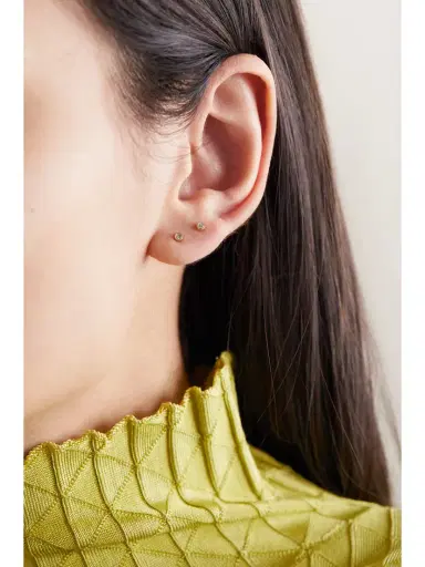 Jennifer Meyer Mini Bezel 18-karat Gold Diamond Earrings | Thumbnail 4 Jennifer Meyer Mini Bezel 18-karat Gold Diamond Earrings | Thumbnail 4
