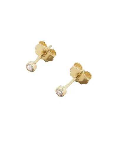 Jennifer Meyer Mini Bezel 18-karat Gold Diamond Earrings | Thumbnail 1 Jennifer Meyer Mini Bezel 18-karat Gold Diamond Earrings | Thumbnail 1