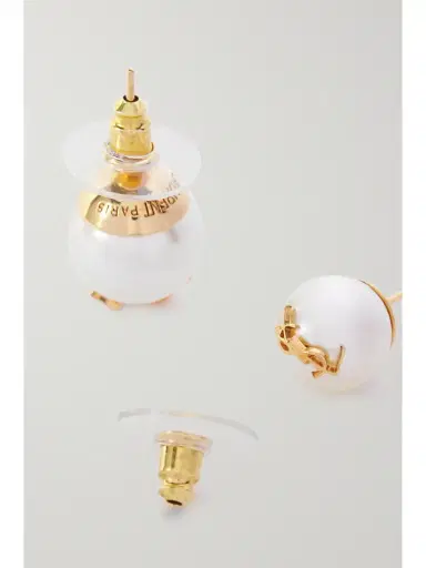 Saint Laurent tone Faux Pearl Earrings | Thumbnail 3 Saint Laurent tone Faux Pearl Earrings | Thumbnail 3