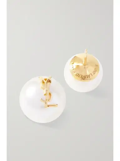 Saint Laurent tone Faux Pearl Earrings | Thumbnail 4 Saint Laurent tone Faux Pearl Earrings | Thumbnail 4