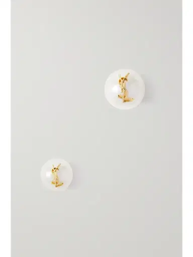 Saint Laurent tone Faux Pearl Earrings | Thumbnail 1 Saint Laurent tone Faux Pearl Earrings | Thumbnail 1