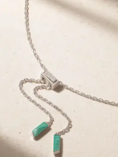 Garrard Wings Rising 18-karat White Gold, Malachite And Diamond Necklace | Thumbnail 3 Garrard Wings Rising 18-karat White Gold, Malachite And Diamond Necklace | Thumbnail 3