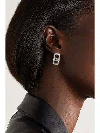 Messika Move Citizen 18-karat White Gold Diamond Earrings | Thumbnail 2 Messika Move Citizen 18-karat White Gold Diamond Earrings | Thumbnail 2