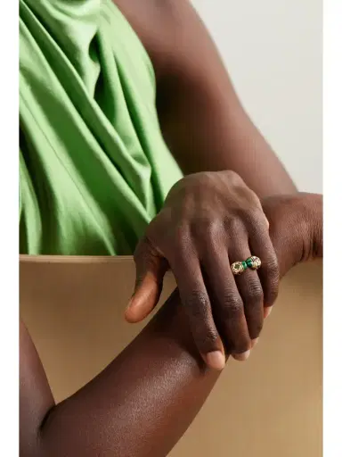David Yurman Renaissance 18-karat Gold, Malachite And Diopside Ring | Thumbnail 3 David Yurman Renaissance 18-karat Gold, Malachite And Diopside Ring | Thumbnail 3
