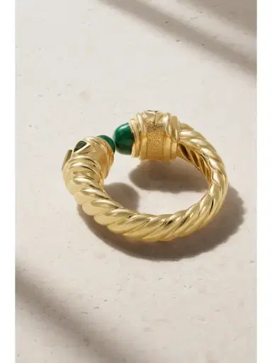 David Yurman Renaissance 18-karat Gold, Malachite And Diopside Ring | Thumbnail 4 David Yurman Renaissance 18-karat Gold, Malachite And Diopside Ring | Thumbnail 4