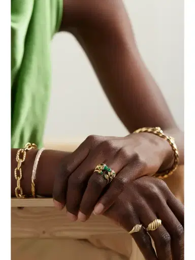 David Yurman Renaissance 18-karat Gold, Malachite And Diopside Ring | Thumbnail 6 David Yurman Renaissance 18-karat Gold, Malachite And Diopside Ring | Thumbnail 6