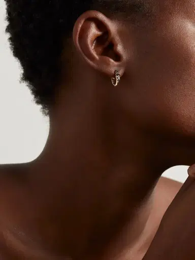 Ileana Makri Rivulet Medium 18-karat Gold Diamond Hoop Earrings | Thumbnail 2 Ileana Makri Rivulet Medium 18-karat Gold Diamond Hoop Earrings | Thumbnail 2