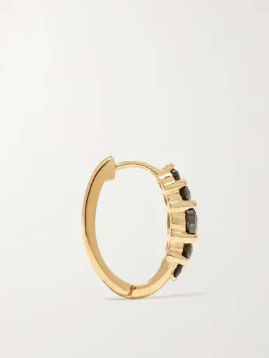 Ileana Makri Rivulet Medium 18-karat Gold Diamond Hoop Earrings | Thumbnail 3 Ileana Makri Rivulet Medium 18-karat Gold Diamond Hoop Earrings | Thumbnail 3
