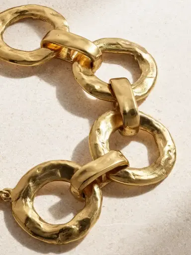 Susan Caplan Vintage Yves Saint Laurent Hammered Gold-plated Bracelet | Thumbnail 4 Susan Caplan Vintage Yves Saint Laurent Hammered Gold-plated Bracelet | Thumbnail 4