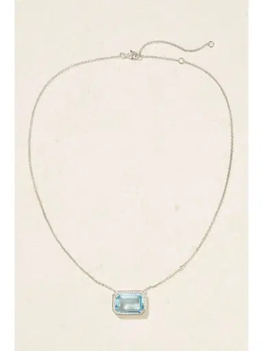 SHAY Portrait 18-karat White Gold, Crystal And Diamond Necklace | Thumbnail 4 SHAY Portrait 18-karat White Gold, Crystal And Diamond Necklace | Thumbnail 4