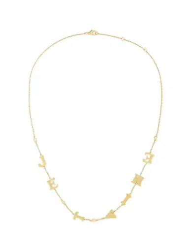Yvonne Léon Je T'aime 9-karat Gold Diamond Necklace | Thumbnail 1 Yvonne Léon Je T'aime 9-karat Gold Diamond Necklace | Thumbnail 1