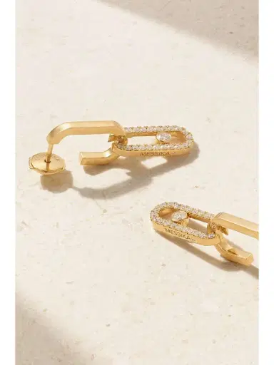 Messika Move Link 18-karat Gold Diamond Earrings | Thumbnail 3 Messika Move Link 18-karat Gold Diamond Earrings | Thumbnail 3