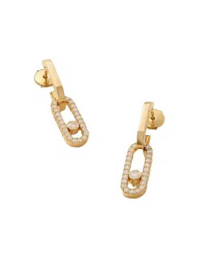 Messika Move Link 18-karat Gold Diamond Earrings | Thumbnail 1 Messika Move Link 18-karat Gold Diamond Earrings | Thumbnail 1