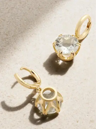 Ileana Makri Mini Crown 18-karat Gold Amethyst Earrings | Thumbnail 3 Ileana Makri Mini Crown 18-karat Gold Amethyst Earrings | Thumbnail 3