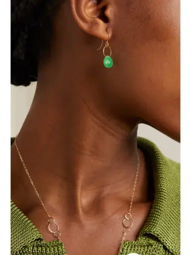 Melissa Joy Manning 14-karat Recycled Gold Chrysoprase Earrings | Thumbnail 2 Melissa Joy Manning 14-karat Recycled Gold Chrysoprase Earrings | Thumbnail 2