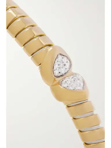 Marina B Trisolina 18-karat Gold, Titanium And Sterling Silver Diamond Cuff | Thumbnail 5 Marina B Trisolina 18-karat Gold, Titanium And Sterling Silver Diamond Cuff | Thumbnail 5