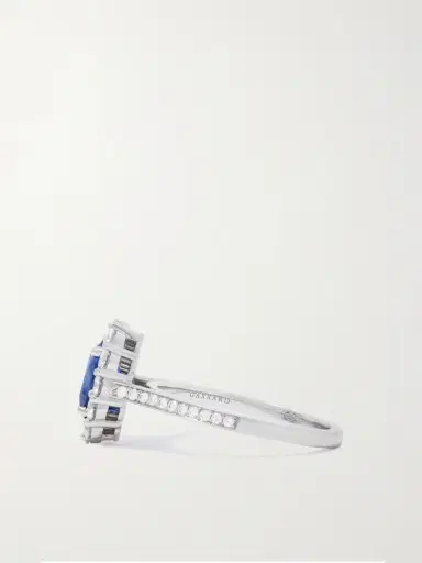 Garrard 1735 Platinum, Sapphire And Diamond Ring | Thumbnail 5 Garrard 1735 Platinum, Sapphire And Diamond Ring | Thumbnail 5