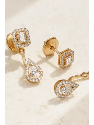 Messika My Twin Toi & Moi 18-karat Gold Diamond Earrings | Thumbnail 4 Messika My Twin Toi & Moi 18-karat Gold Diamond Earrings | Thumbnail 4