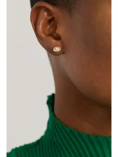 Sydney Evan Evil Eye 14-karat Gold Diamond Earrings | Thumbnail 4 Sydney Evan Evil Eye 14-karat Gold Diamond Earrings | Thumbnail 4